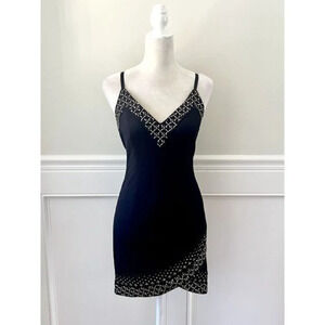 Guess Chic Black Studded Mini Dresss LBD XS